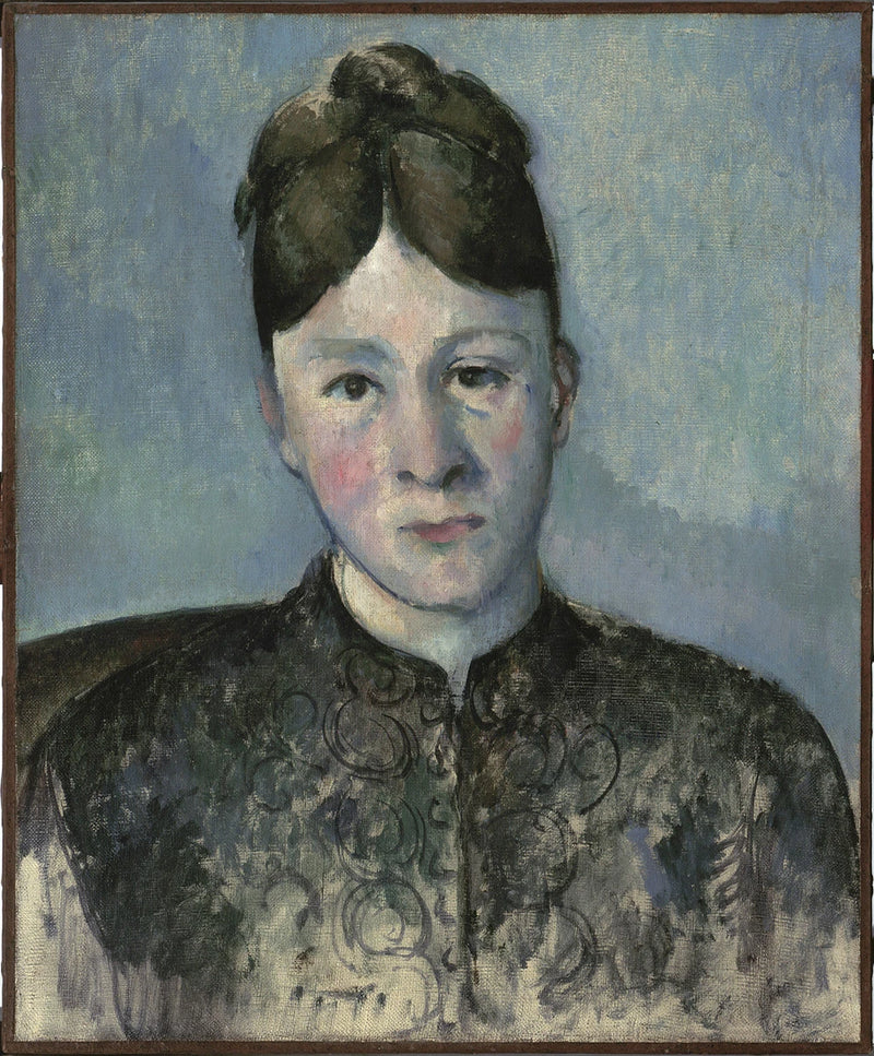 Portrett av Madame Cézanne - Paul Cézanne