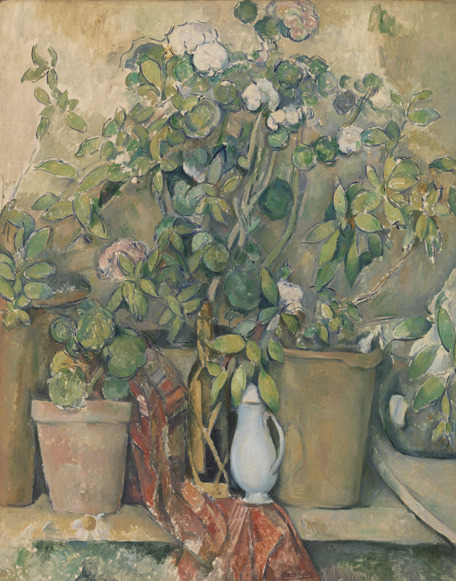 Terrakottapotter og blomster - Paul Cézanne