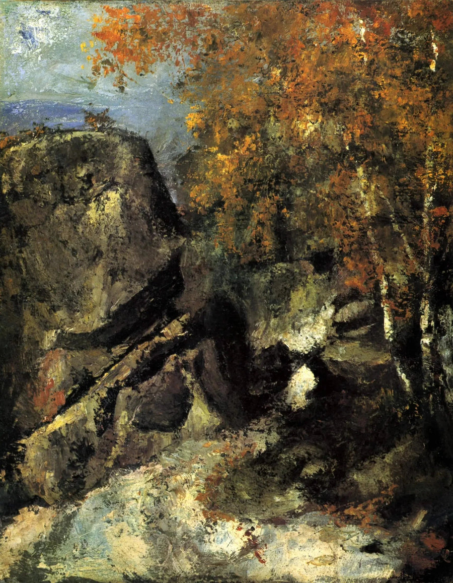 Steiner i skogen - Paul Cézanne