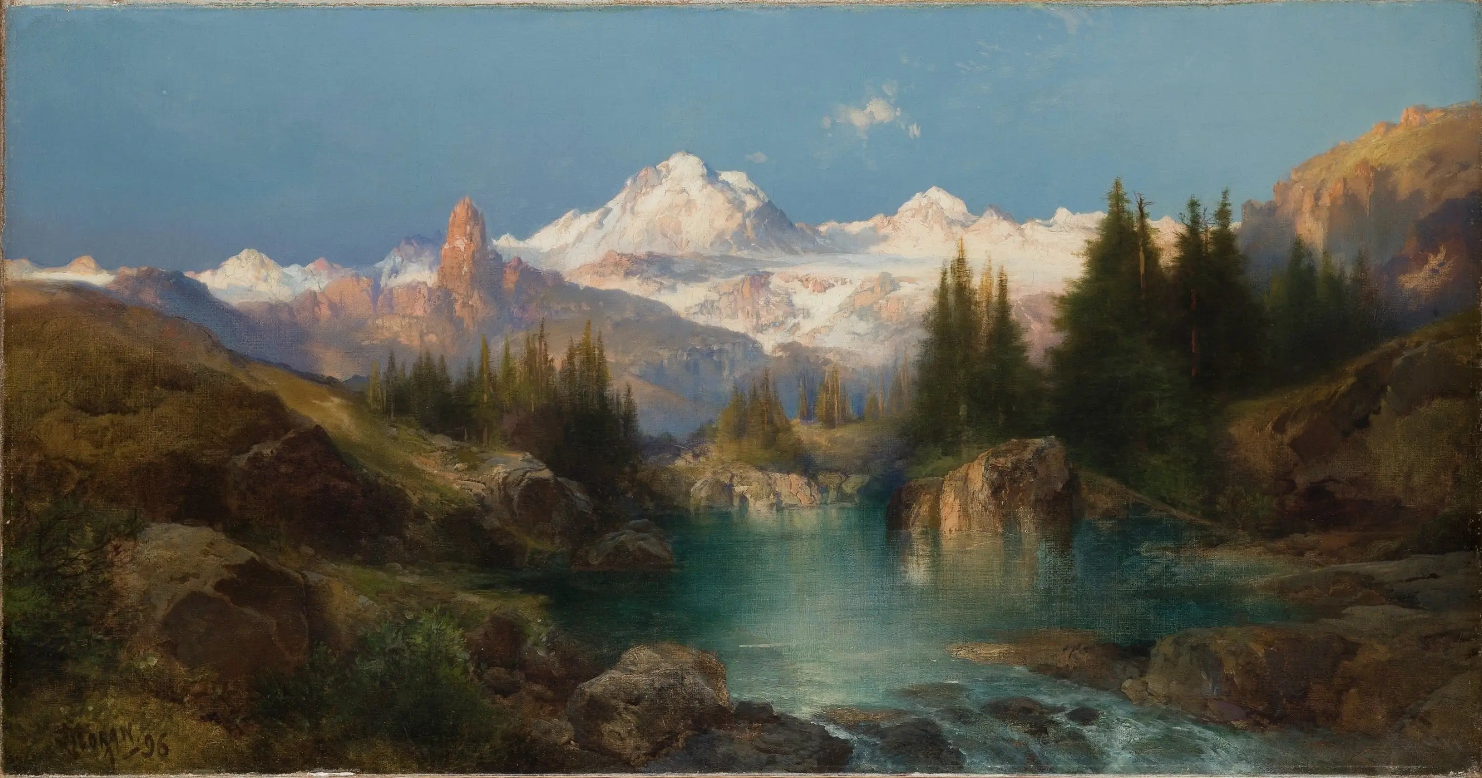 Chaîne enneigée - Thomas Moran - Alpha Reproduction