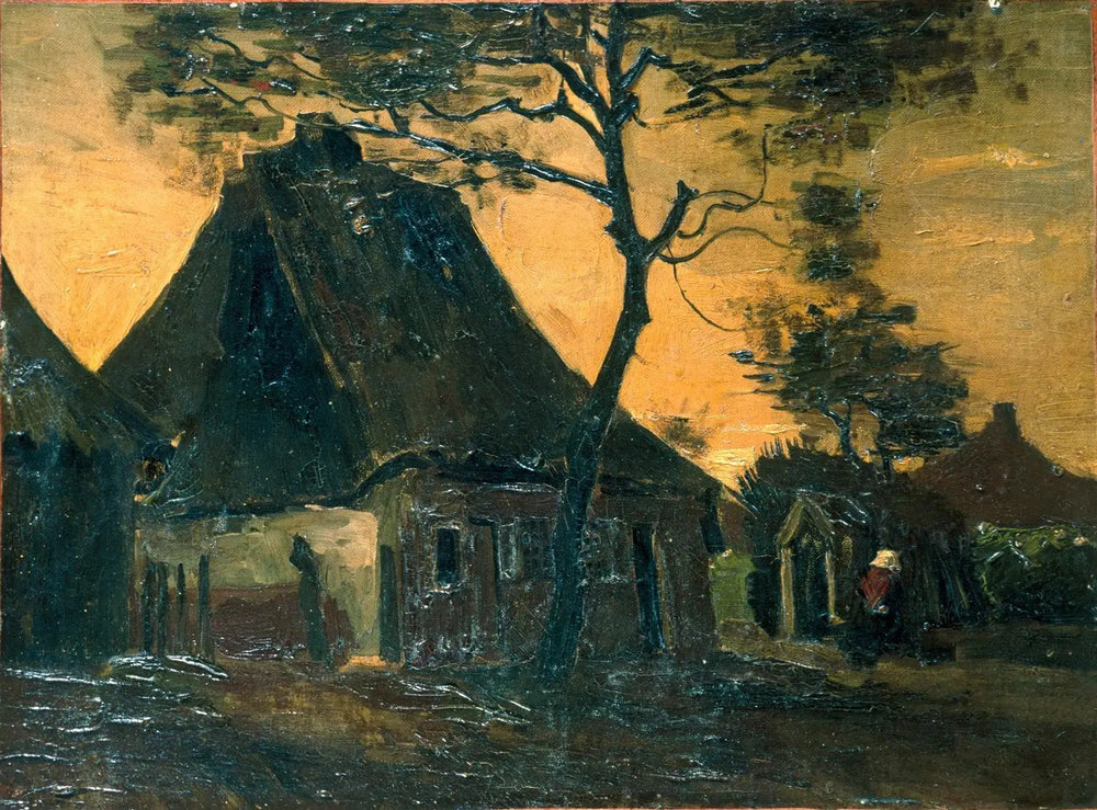 Chalet arboré - Vincent van Gogh image 1 copie peinte à la main à l’huile