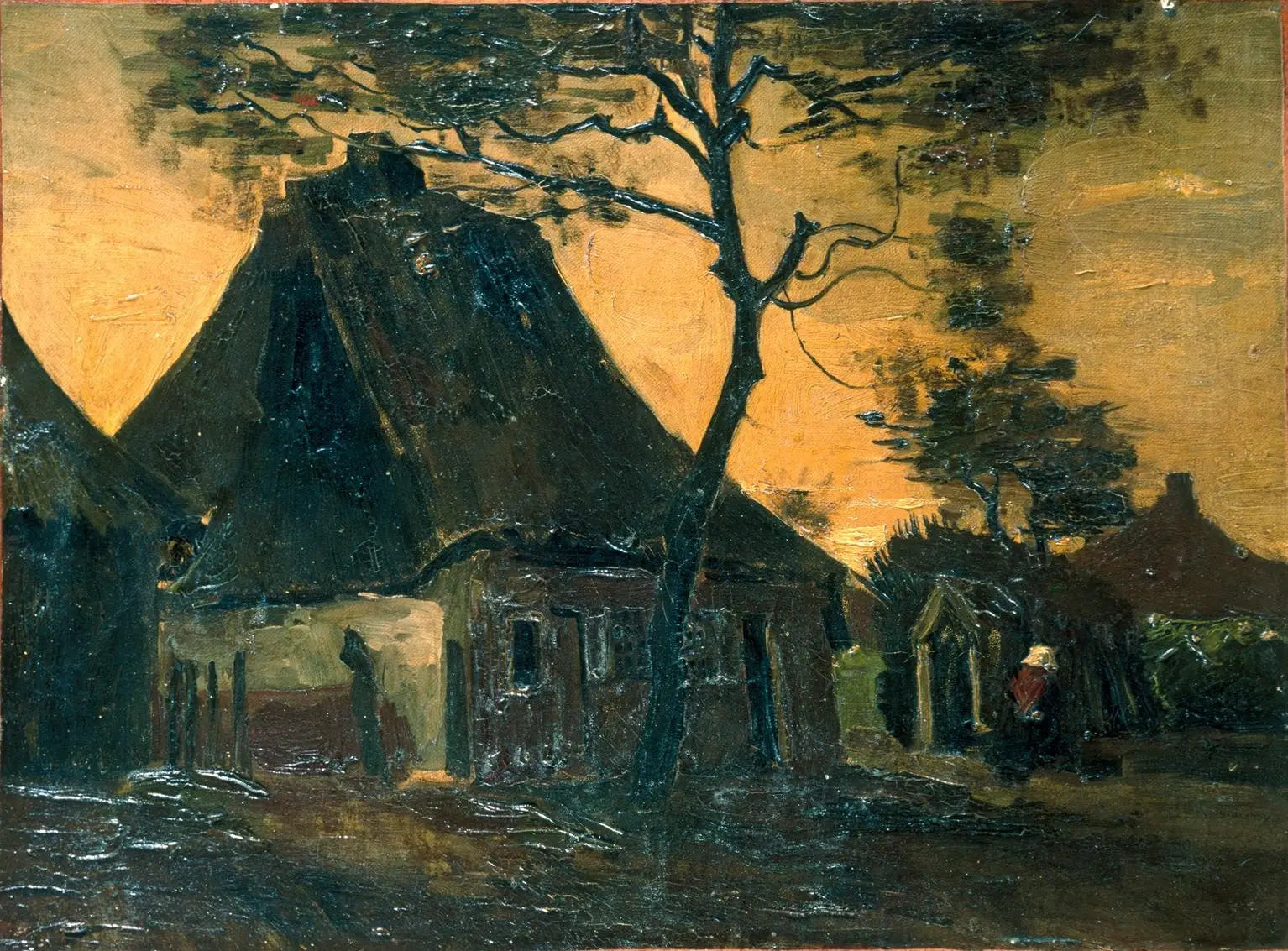 Reproduction du tableau « Chalet arboré - Vincent van Gogh » par Alpha Reproduction en peinture à l’huile