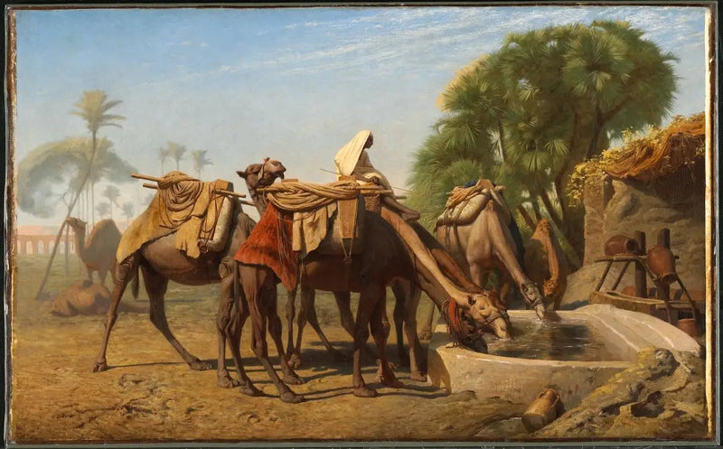 Kamelene ved vanntråden - Jean-Léon Gérôme