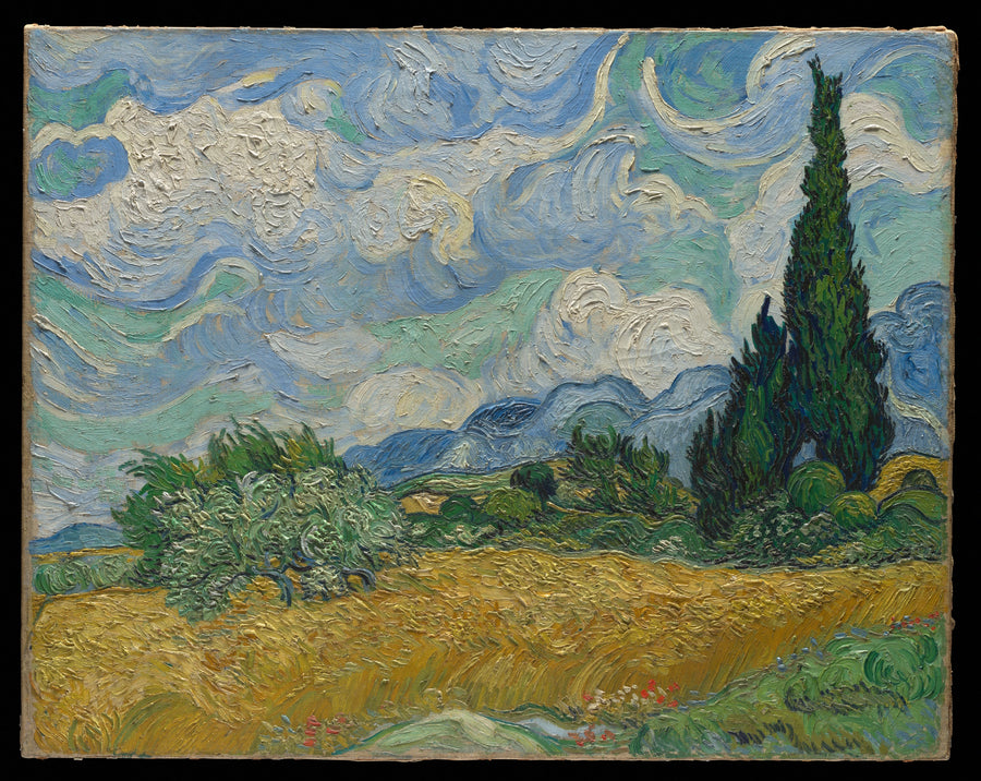 Sypress blant gullhvete - Vincent van Gogh