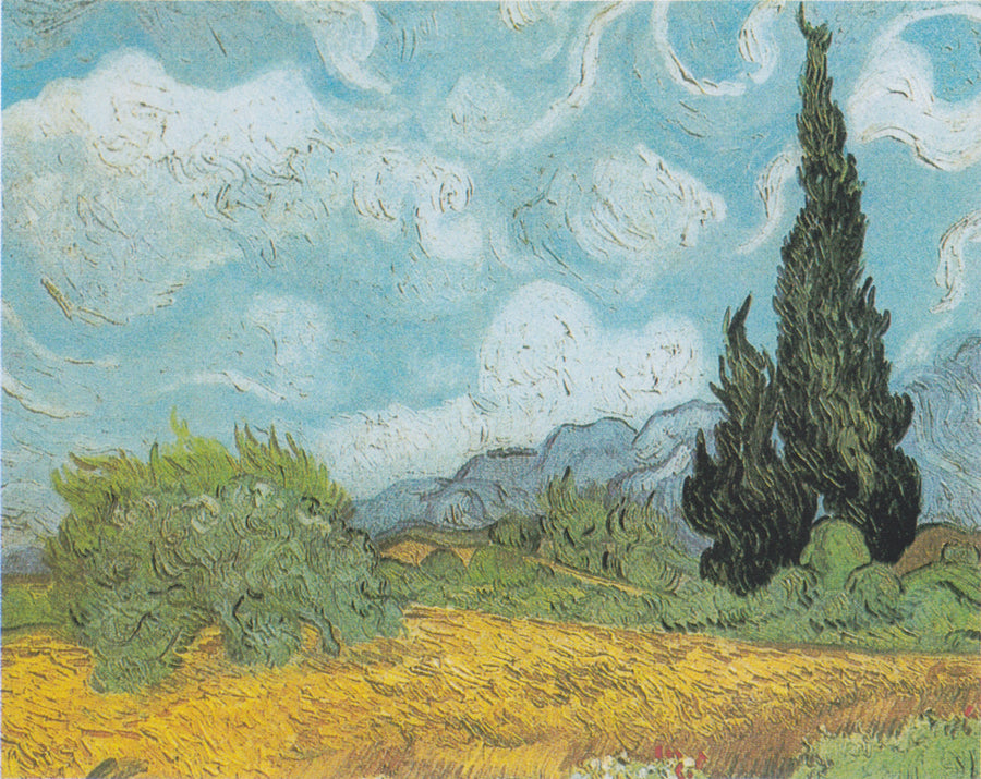 Hveteåker med sypresser - Vincent van Gogh