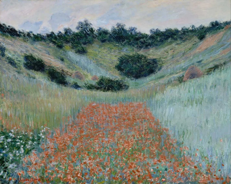 Valmuefelt i en hul W1000 - Claude Monet
