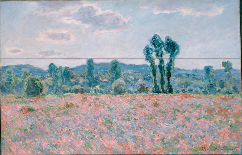 Valmuefelt i Giverny W1255 - Claude Monet