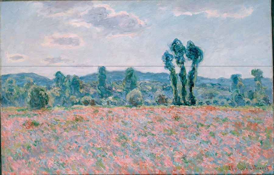 Valmuefelt i Giverny W1255 - Claude Monet