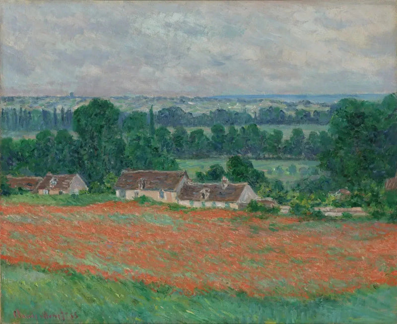 Valmuefelt i Giverny W997 - Claude Monet