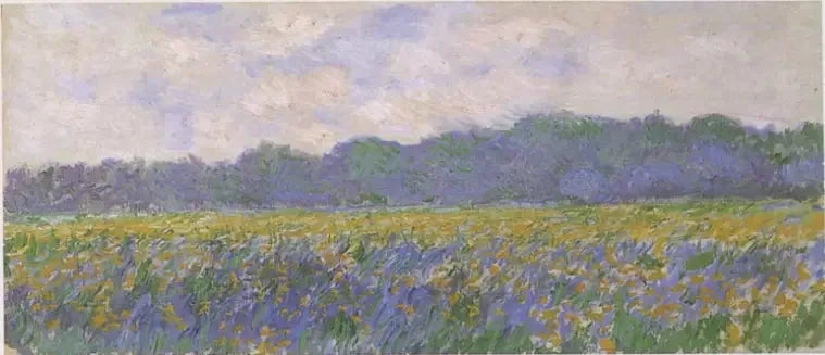 Champ d'iris jaunes à Giverny - Claude Monet image 1 reproduction artisanale de tableau