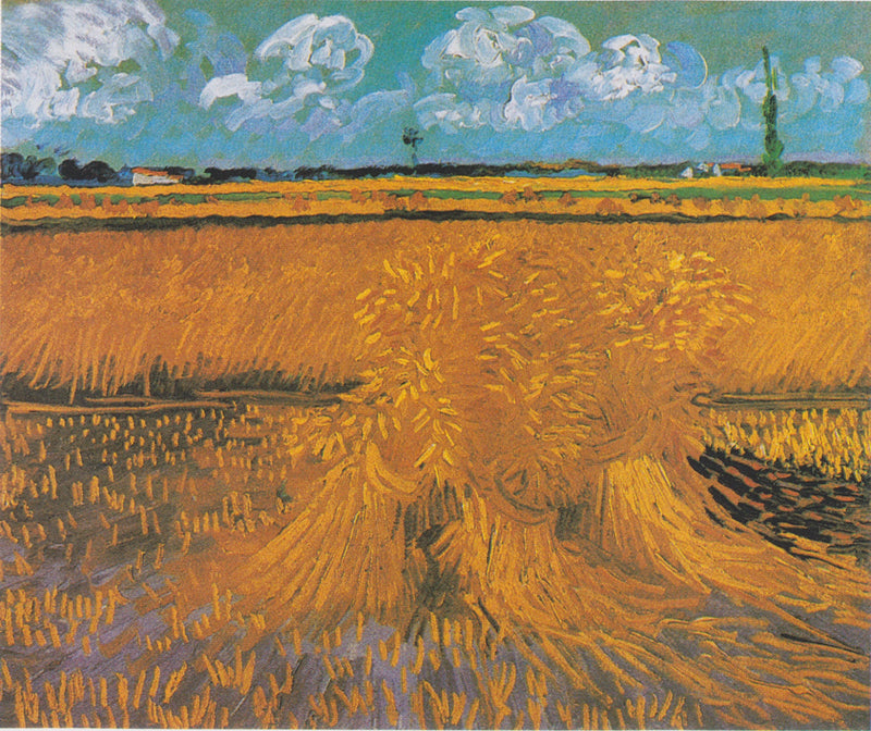 Kornåker med bunter - Vincent van Gogh