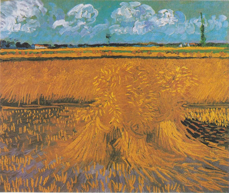Kornåker med bunter - Vincent van Gogh