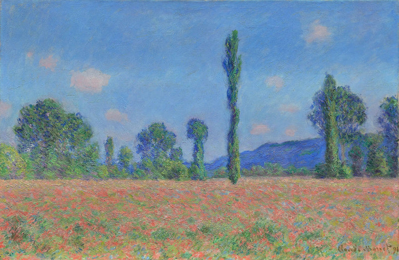 Valmueåker i Giverny - Claude Monet