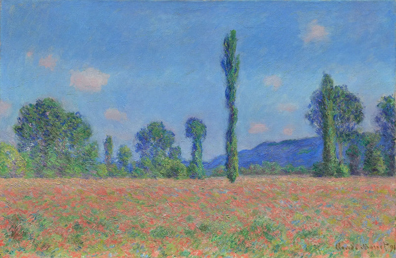 Valmueåker i Giverny - Claude Monet