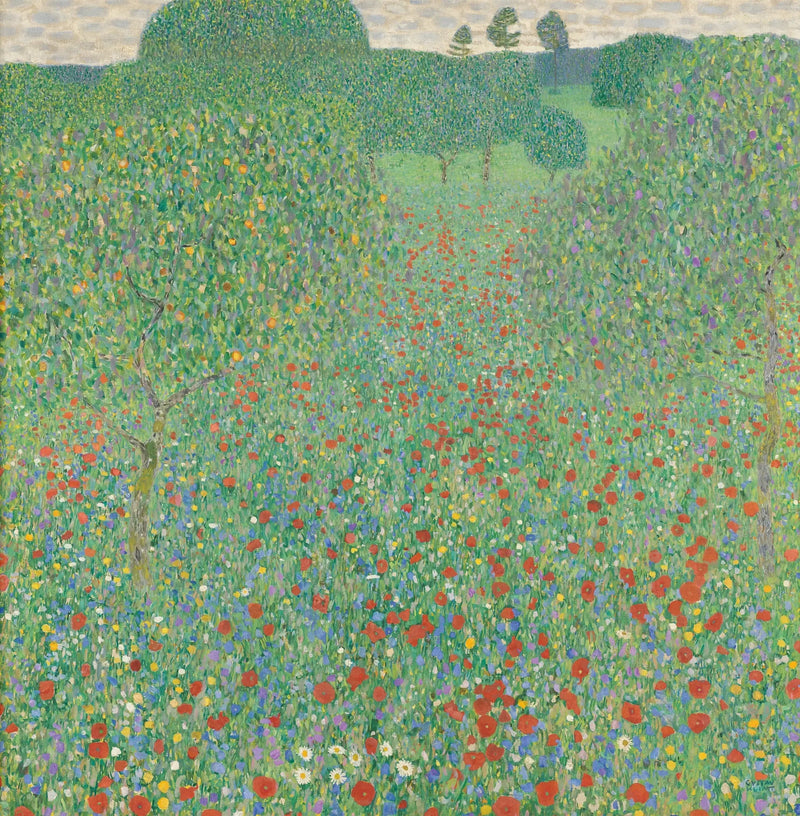 Valmuefelt - Gustav Klimt