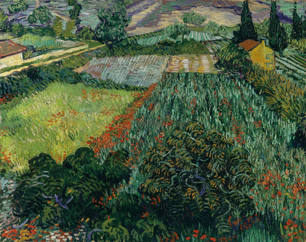 Champ de coquelicots - Vincent van Gogh image 1 copie peinte à la main à l’huile