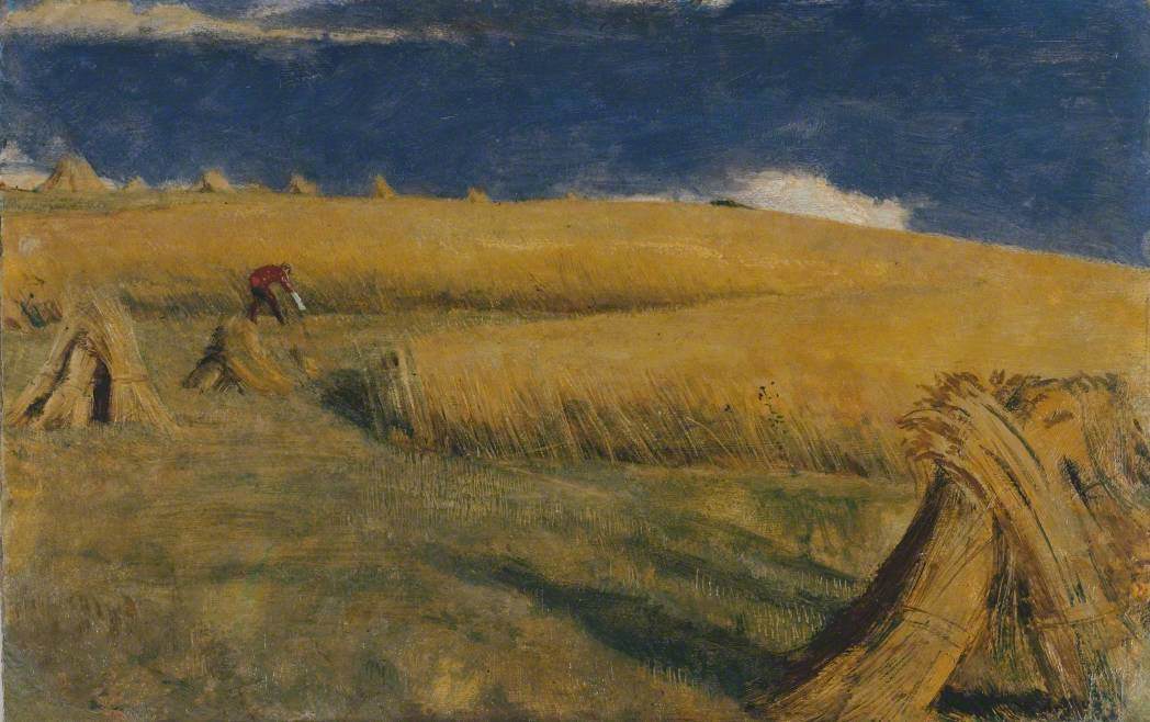 Champ de maïs à Ewell - William Holman Hunt image 1 reproduction de peinture à l’huile