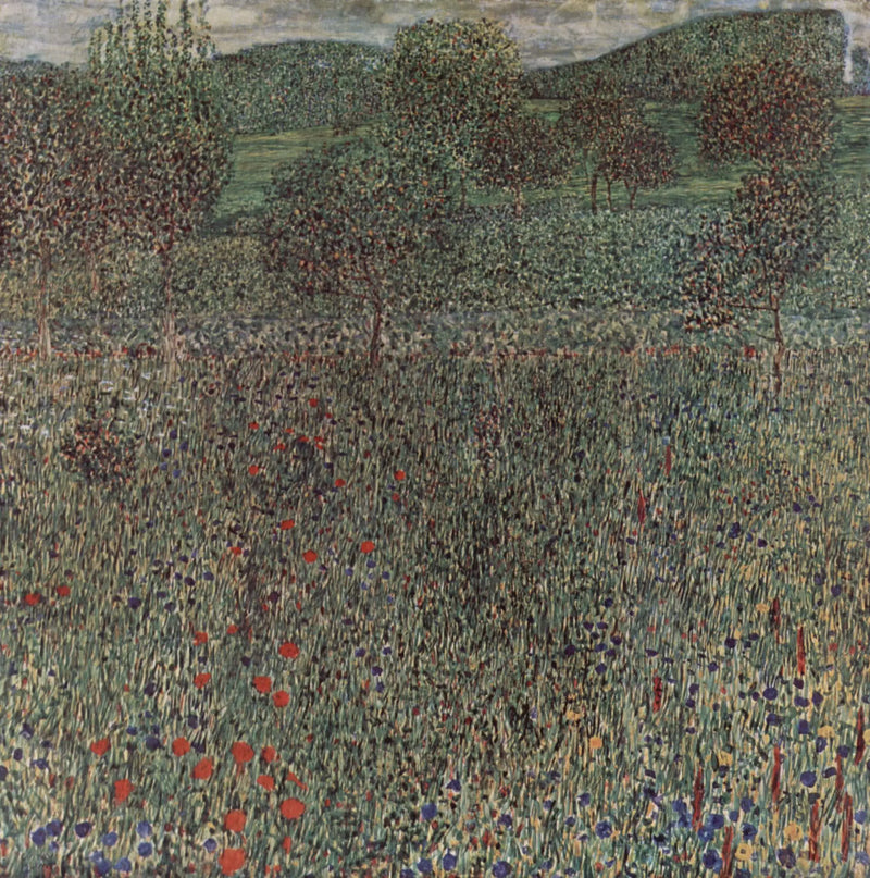 Blomstrende eng - Gustav Klimt