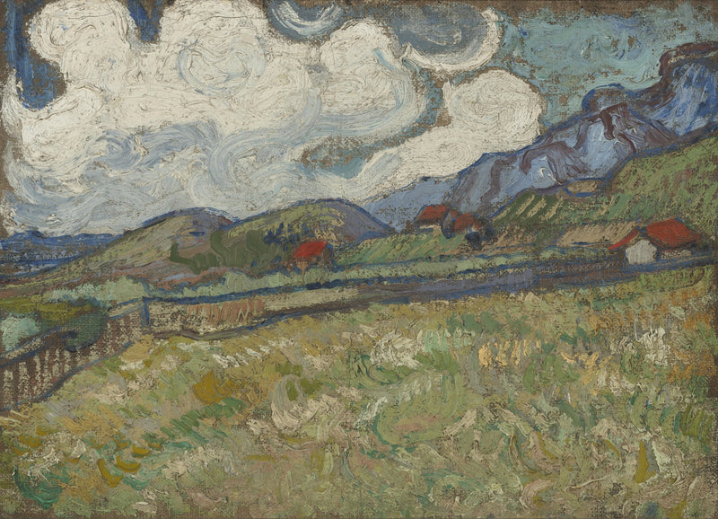 Hveteåkeren bak Saint-Paul sykehuset, Saint-Rémy - Vincent van Gogh
