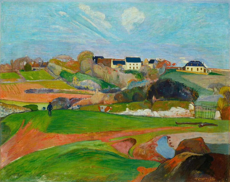Marker ved Pouldu, eller Landskap ved Pouldu - Paul Gauguin