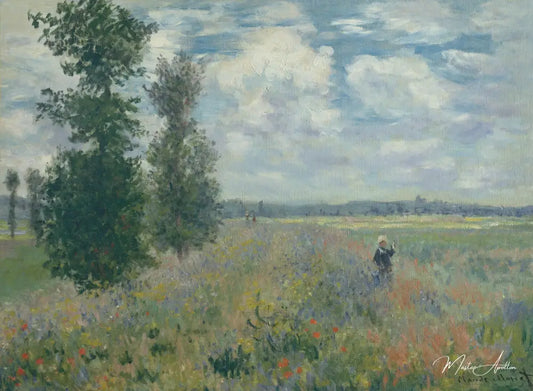 Champs de coquelicots près d'Argenteuil 1875 - Claude Monet - Reproductions de tableaux et peintures haut de gamme