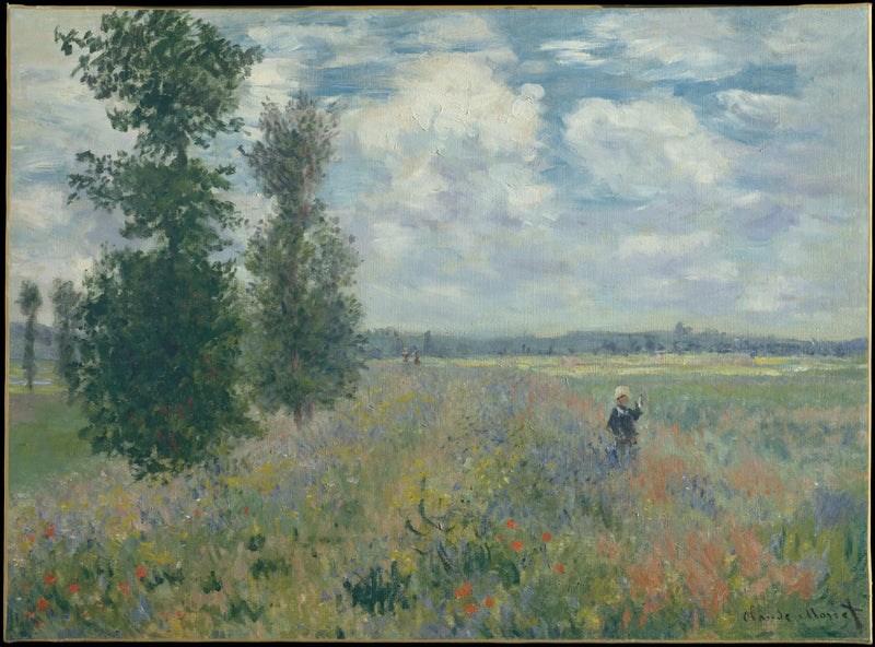 Valmuefelt nær Argentieu - Claude Monet
