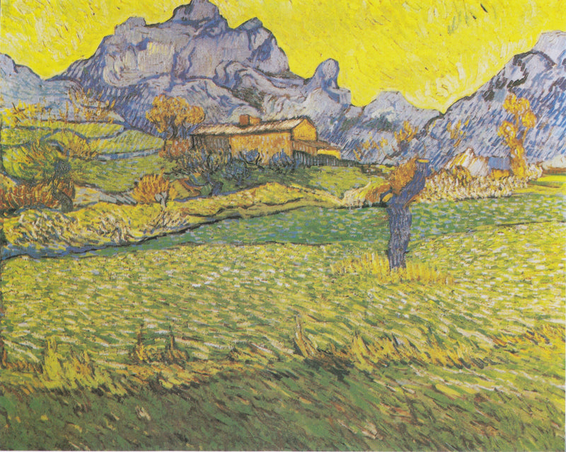 Hveteåker i et fjellandskap - Vincent van Gogh