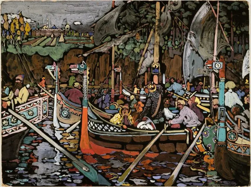 Chanson - Vassily Kandinsky image 1 reproduction de peinture à l’huile