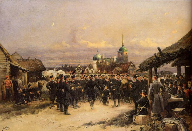 Sanger fra 4. bataljon av riflemen i Tsarskoje Selo - Édouard Detaille