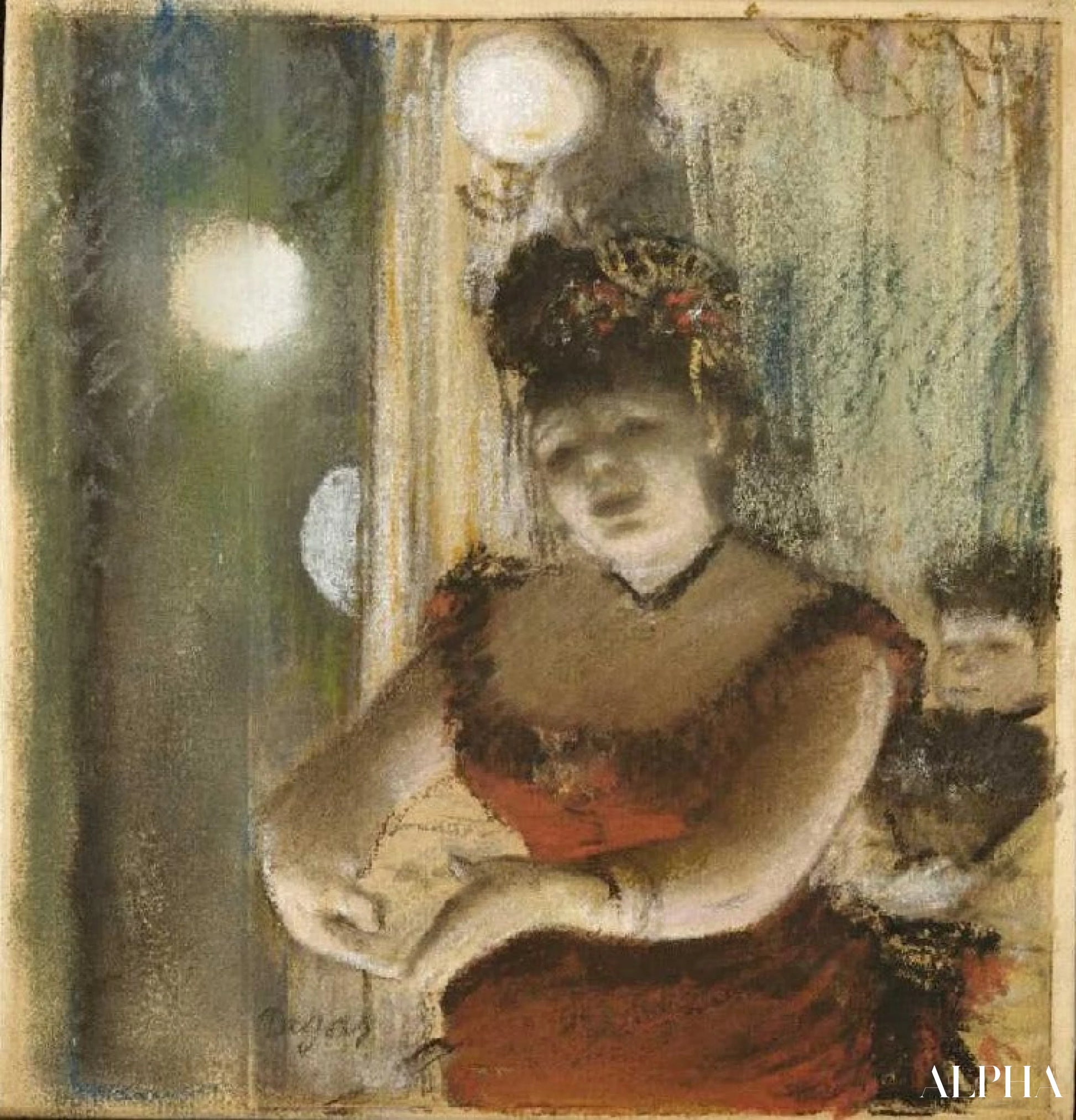Sangerinne på kafeen - Edgar Degas - Høykvalitets reproduksjoner av malerier og bilder