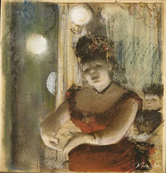 Chanteuse dans le Café - Edgar Degas - Reproductions de tableaux et peintures haut de gamme