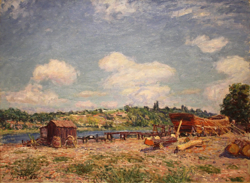 Verft i Saint-Mammès - Alfred Sisley