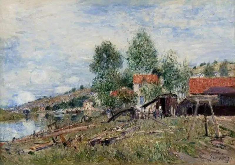 Verft i Saint-Mammès - Alfred Sisley