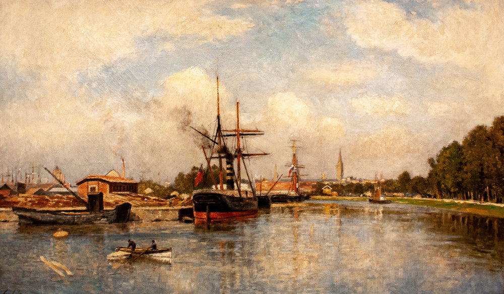 Chantiers navals à Caen - Stanislas Lépine image 1 reproduction réalisée par Alpha Reproduction