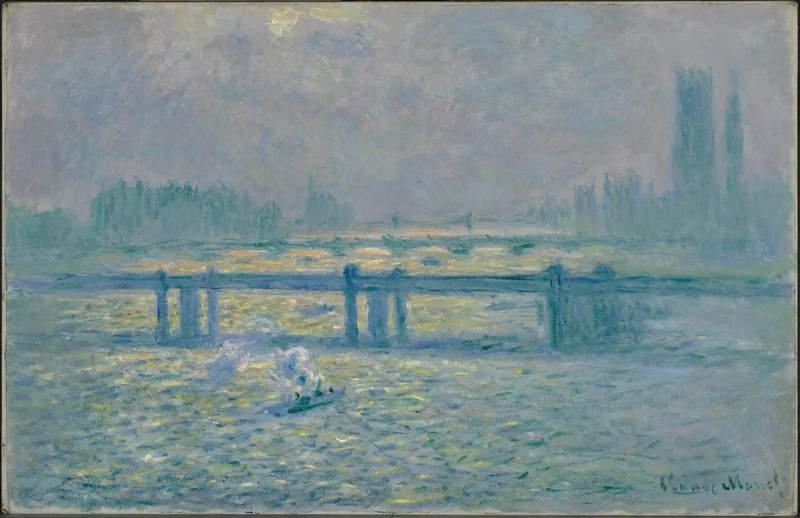 Charing Cross Bridge, refleksjoner på Themsen - Claude Monet