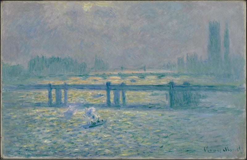 Charing Cross Bridge, refleksjoner på Themsen - Claude Monet