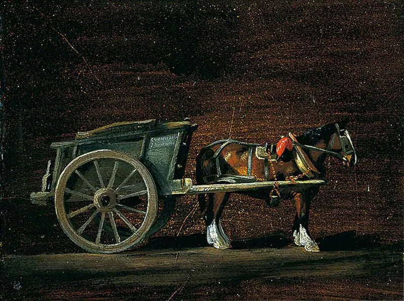 Gårdsvogn, trukket av hest - John Constable