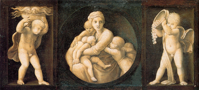 Veldedighet, 1507 - Raphaël, predella Baglioni