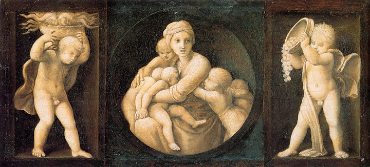 Veldedighet, 1507 - Raphaël, predella Baglioni