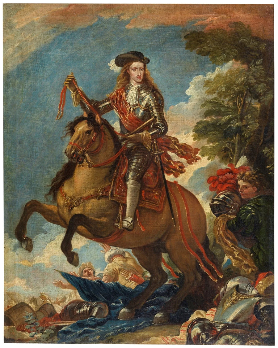 Karl II på hest - Luca Giordano