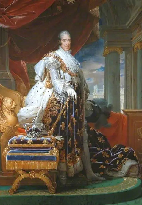 Charles X (1757-1836), i kroningsdrakt - François Gérard

Source:
Charles X (1757-1836), en tenue de couronnement - François Gérard
