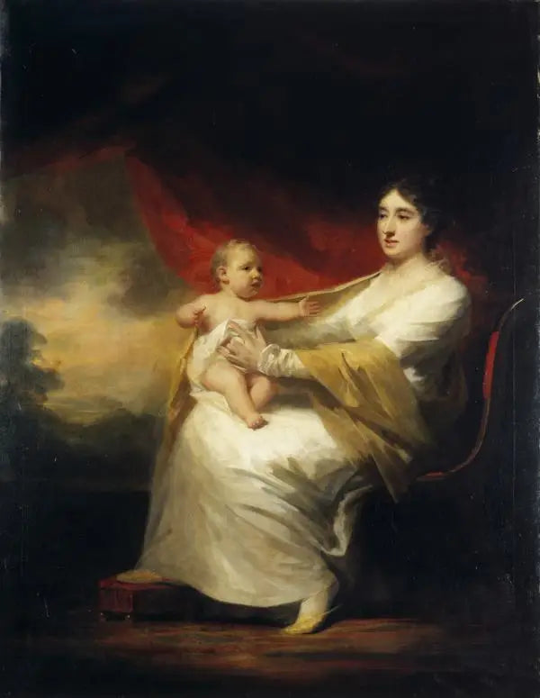 Charlotte Hall, Lady Hume Campbell de Marchmont, og hennes sønn, Sir Hugh Hume Campbell, 7. baron av Marchmont (1812 - 1894) - Henry Raeburn