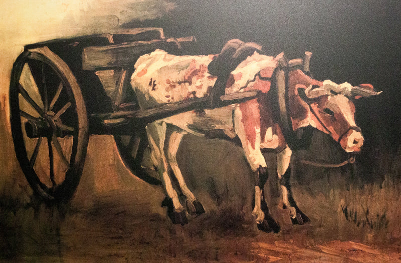 Vogn med rød og hvit okse - Vincent van Gogh