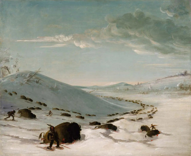 Bisonjakt om vinteren, indianere med snøskutere - George Catlin

Source:
Chasse au bison en hiver, Indiens en raquettes - George Catlin