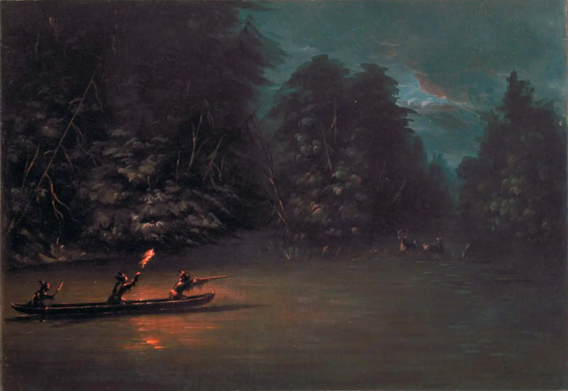 Jakt på hjort med fakler i kano av bark - George Catlin

Source:
Chasse au cerf aux flambeaux en canoë d'écorce - George Catlin