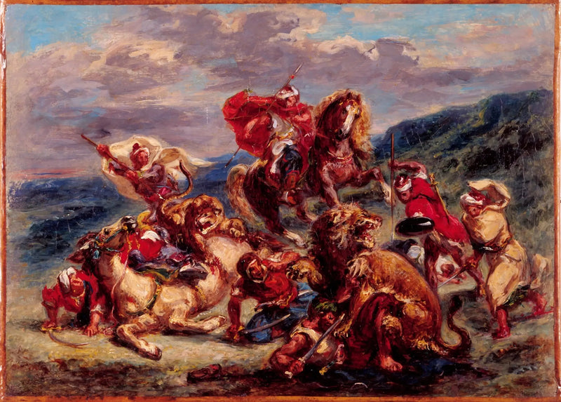 Løvejakt - Eugène Delacroix