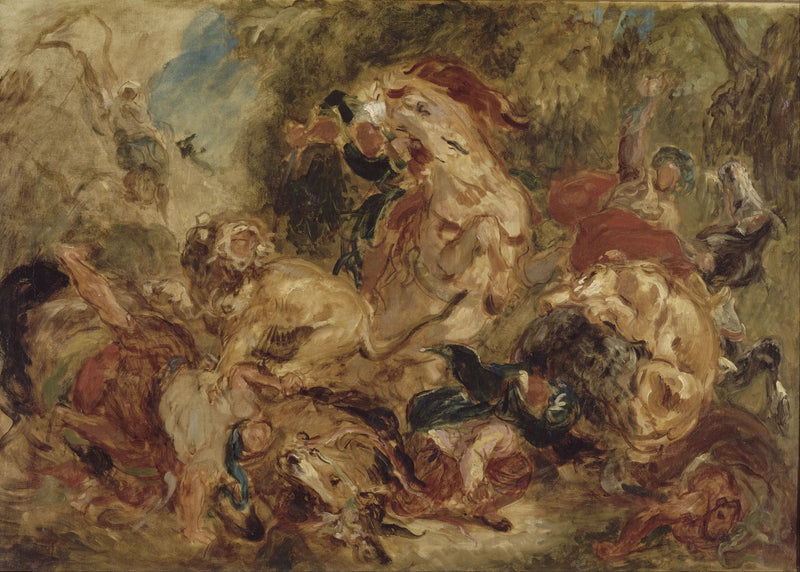Løvejakt - Eugène Delacroix
