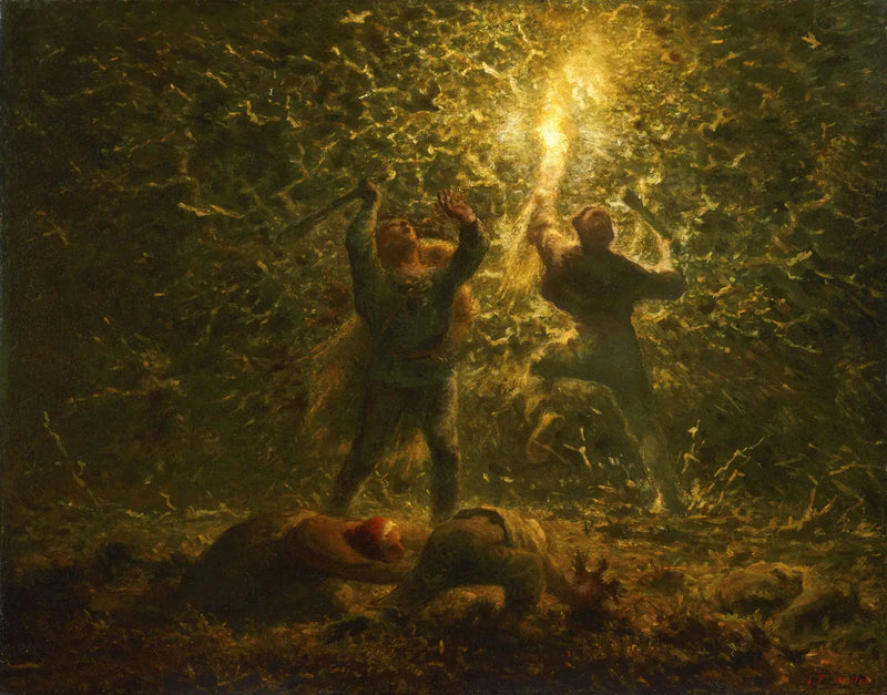 Nattjakt på fugler - Jean-François Millet