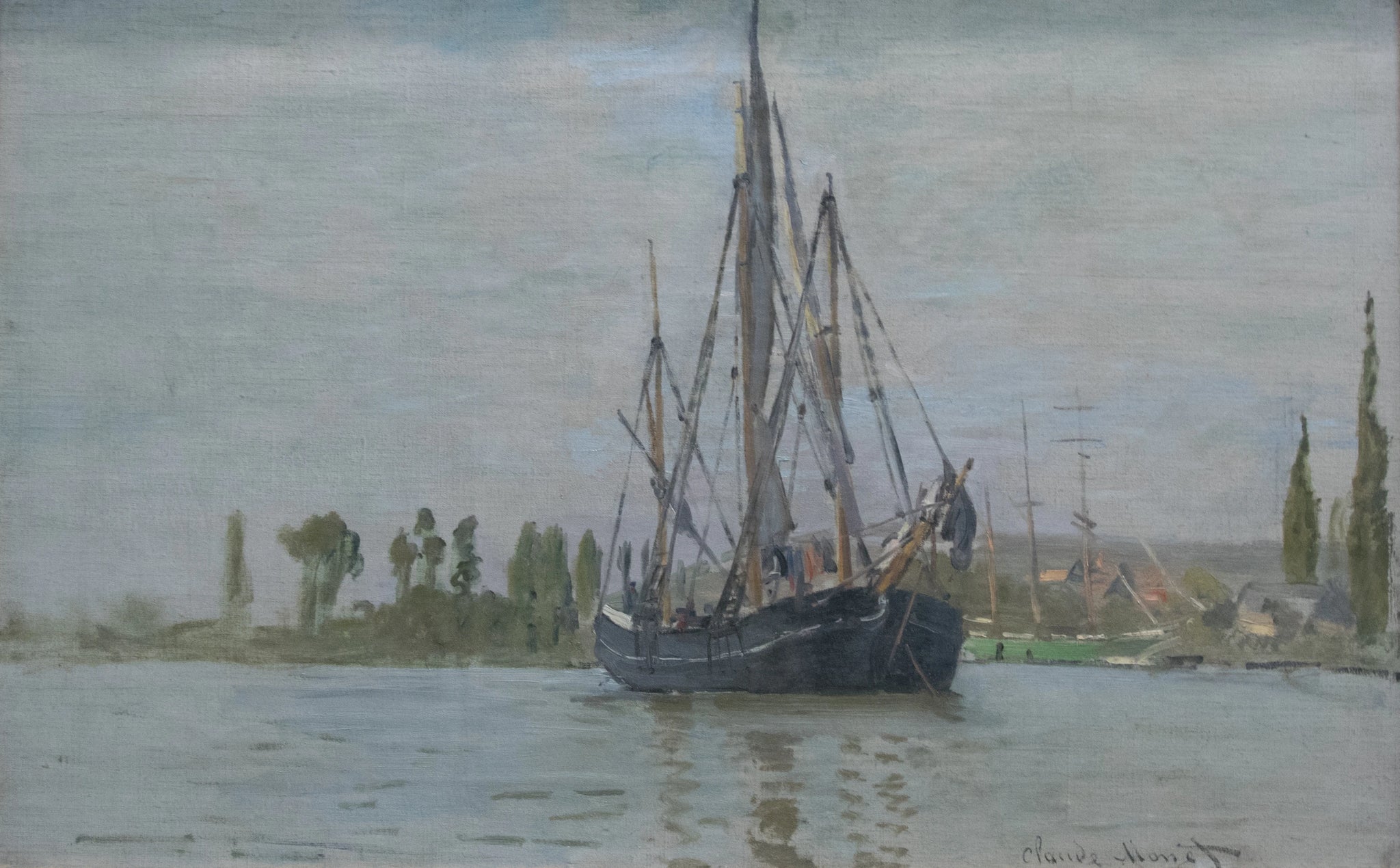 Chasse-marée à l’ancre W207 par Claude Monet, 1871-1872, musée d’Orsay