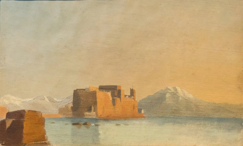 Slottet Ovo og Napoli-bukten - Edgar Degas